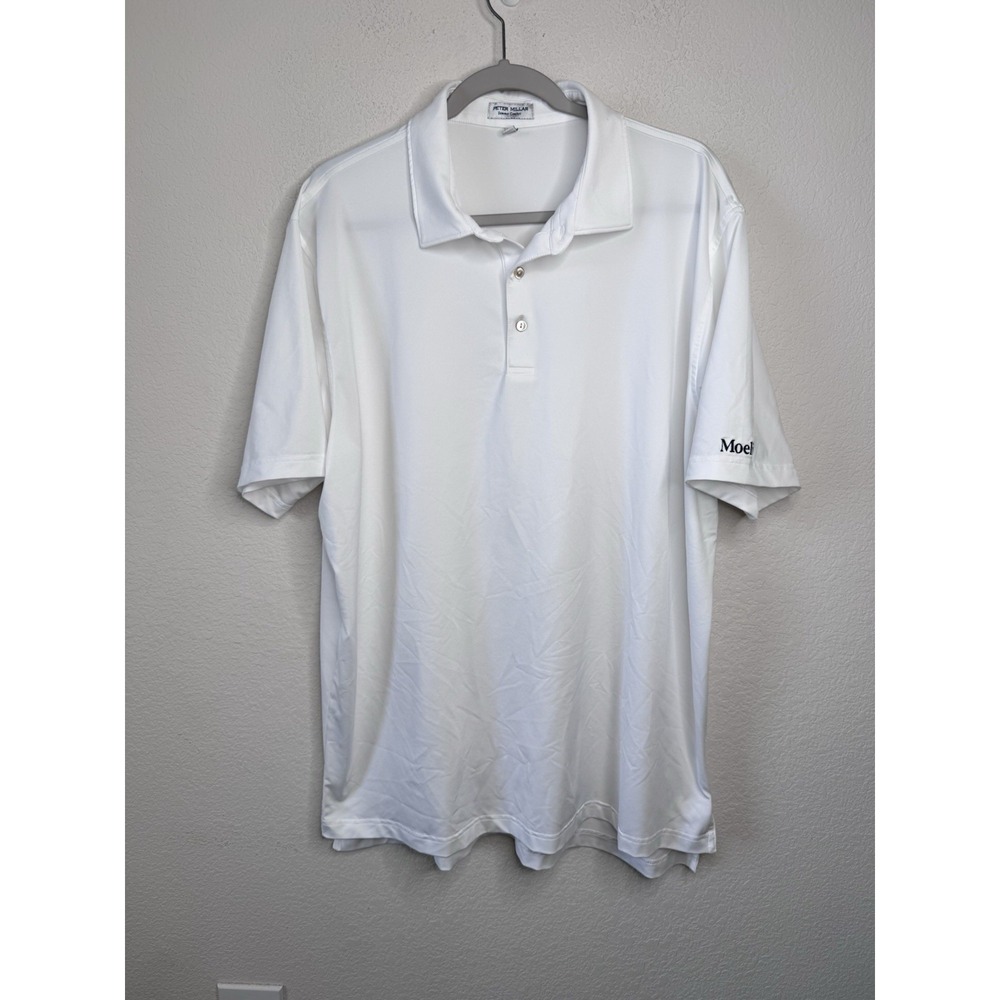 Peter‎ Millar Summer Comfort Polo Shirt Men's XL Moelis Logo Performance Golf
